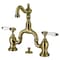 Kingston Brass Bridge Bathroom Faucet with Brass PopUp, Antique Brass KS7973BPL - alternate 1